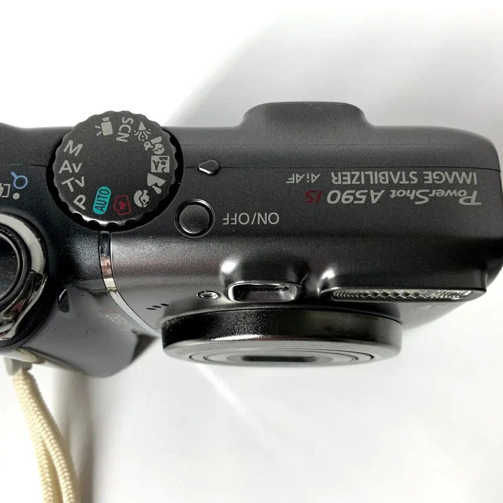 Canon PowerShot A590 IS 8MP Digital Camera 4x Zoom Tested Works Y2K Digicam